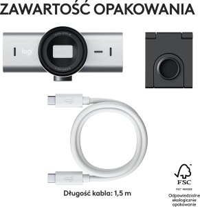 Kamera internetowa Logitech MX Brio 4K Ultra HD (960-001554) + H390 (981-000406) 11