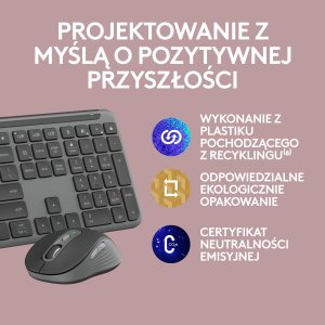 Klawiatura + mysz Logitech Signature Slim MK950 grafitowa (920-012490) 11