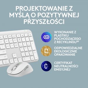 Klawiatura + mysz Logitech Signature Slim MK950 biała (920-012491) 11