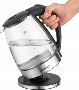 Czajnik Lehmann CZAJNIK ELEKTRYCZNY BEZPRZEWODOWY SZKLANY 2200W DUŻY 2L PODŚWIETLENIE 11