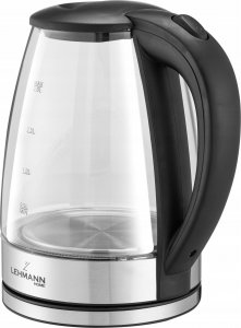 Czajnik Lehmann CZAJNIK ELEKTRYCZNY BEZPRZEWODOWY SZKLANY 2200W DUŻY 2L PODŚWIETLENIE 4