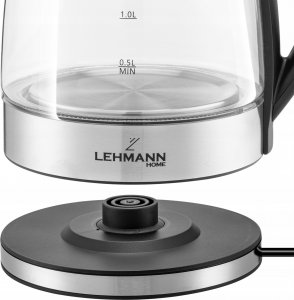Czajnik Lehmann CZAJNIK ELEKTRYCZNY BEZPRZEWODOWY SZKLANY 2200W DUŻY 2L PODŚWIETLENIE 9