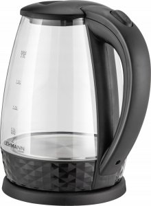 Czajnik Lehmann CZAJNIK ELEKTRYCZNY BEZPRZEWODOWY SZKLANY DUŻY 2L PODŚWIETLENIE LED 2200W 3