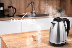 Czajnik Lehmann CZAJNIK ELEKTRYCZNY BEZPRZEWODOWY STALOWY DUŻY 1,8L MOCNY 2200W 2