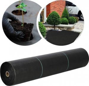 Springos Agrowłóknina antychwastowa 100x0,8 m czarna mata 70g/m2 UNIWERSALNY 1