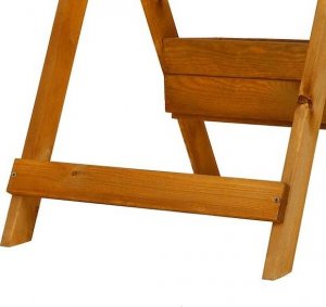 Springos Kwietnik drewniany drabinka impregnowany stojak na kwiaty z 3 donicami ogrodowy UNIWERSALNY 7