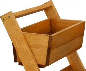 Springos Kwietnik drewniany drabinka impregnowany stojak na kwiaty z 3 donicami ogrodowy UNIWERSALNY 8