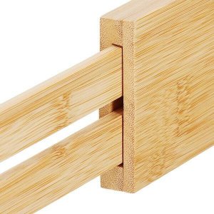 Springos Przegrody do szuflady 4 szt. separatory bambusowe organizery jasnobrązowe UNIWERSALNY 9