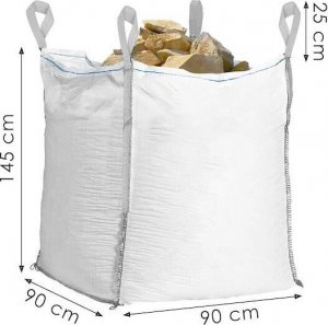 Springos Big Bag worek 1000 kg mocny na gruz 145x90x90 cm kontener z uchwytami biały UNIWERSALNY 13