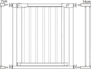 Springos Bramka zabezpieczająca schody 75-103 cm bramka rozporowa brązowo-czarna UNIWERSALNY 11