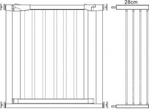 Springos Bramka zabezpieczająca schody 75-110 cm bramka rozporowa brązowo-czarna UNIWERSALNY 16
