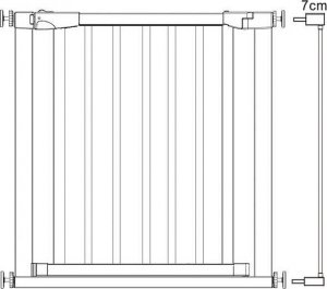 Springos Bramka zabezpieczająca schody 75-89 cm bramka rozporowa brązowo-czarna UNIWERSALNY 12