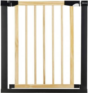 Springos Bramka zabezpieczająca schody 75-89 cm bramka rozporowa brązowo-czarna UNIWERSALNY 9