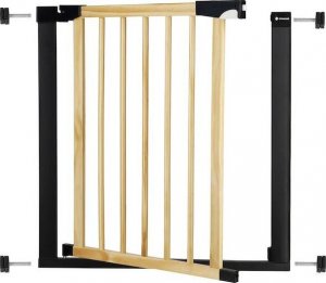 Springos Bramka zabezpieczająca schody 75-89 cm bramka rozporowa brązowo-czarna UNIWERSALNY 10