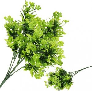 Springos Sztuczne liście 5 gałązek zielony bukiet dekoracyjny 33 cm UNIWERSALNY 1