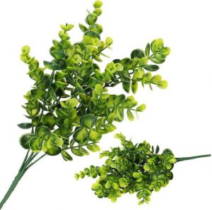 Springos Sztuczny liście bukszpan 34 cm do bukietu 5 gałązek zielona wielkanoc UNIWERSALNY 1