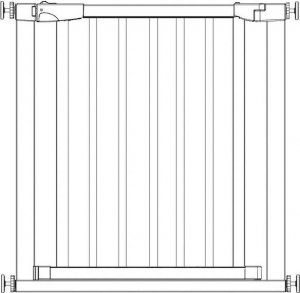 Springos Bramka zabezpieczająca schody 75-82 cm bramka rozporowa brązowo-czarna UNIWERSALNY 3