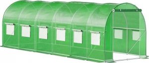 Springos Folia na tunel ogrodowy 6x3x2 m zapasowe poszycie na szklarnię UV-4 140gs/m zielone UNIWERSALNY 8