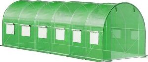 Springos Szklarnia ogrodowa foliowa UV4 140g/m2 6x3x2 m zielona UNIWERSALNY 7