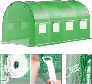 Springos Folia na tunel ogrodowy 4x2,5x2 m zapasowe poszycie na szklarnię UV-4 140gs/m zielone UNIWERSALNY 6