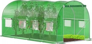 Springos Folia na tunel ogrodowy 4,5x2x2 m zapasowe poszycie na szklarnię UV-4 140gs/m zielone UNIWERSALNY 17