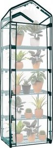 Springos Szklarnia ogrodowa 5 półek z folią 130g/m2 regał balkonowy 190x70x50cm zielony UNIWERSALNY 12