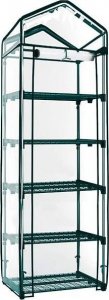 Springos Szklarnia ogrodowa 5 półek z folią 130g/m2 regał balkonowy 190x70x50cm zielony UNIWERSALNY 14