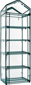 Springos Szklarnia ogrodowa 5 półek z folią 130g/m2 regał balkonowy 190x70x50cm zielony UNIWERSALNY 15
