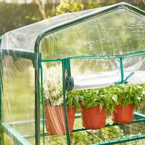 Springos Szklarnia ogrodowa 5 półek z folią 130g/m2 regał balkonowy 190x70x50cm zielony UNIWERSALNY 17