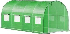 Springos Szklarnia ogrodowa foliowa UV4 140g/m2 4,5x2x2 m zielona UNIWERSALNY 11