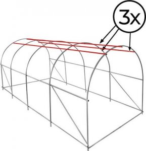 Springos Szklarnia ogrodowa foliowa UV4 140g/m2 4,5x2x2 m zielona UNIWERSALNY 5