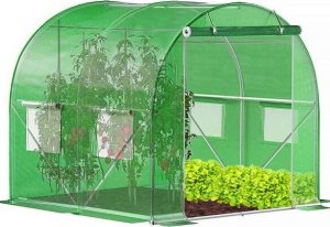 Springos Szklarnia ogrodowa foliowa UV4 140g/m2 2x2x2 m zielona UNIWERSALNY 1