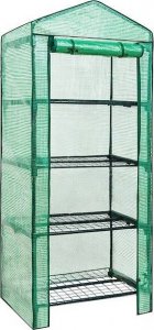 Springos Szklarnia ogrodowa 4 półki foliowa UV4 130g/m2 1,6x0,5x0,7 m zielona UNIWERSALNY 2