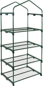 Springos Szklarnia ogrodowa 4 półki foliowa UV4 130g/m2 1,6x0,5x0,7 m zielona UNIWERSALNY 3
