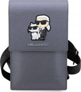 Karl Lagerfeld Torebka Karl Lagerfeld Saffiano Karl & Choupette Head (Klwbsakcpmg) Srebrne 2