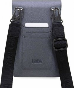 Karl Lagerfeld Torebka Karl Lagerfeld Saffiano Karl & Choupette Head (Klwbsakcpmg) Srebrne 5