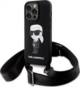 Karl Lagerfeld Etui Karl Lagerfeld Crossbody Silicone Ikonik Do Iphone 15 Pro - Czarne 1