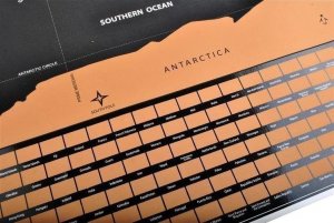 PrzydaSie Mapa Świata Zdrapka Z Flagam Złota Plakat Tuba Flagi Duża 3