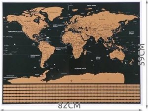 PrzydaSie Mapa Świata Zdrapka Z Flagam Złota Plakat Tuba Flagi Duża 4