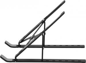 Springos Podstawka pod laptopa metalowa składana, stojak z regulacją nachylenia czarny UNIWERSALNY 19