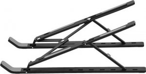 Springos Podstawka pod laptopa metalowa składana, stojak z regulacją nachylenia czarny UNIWERSALNY 20