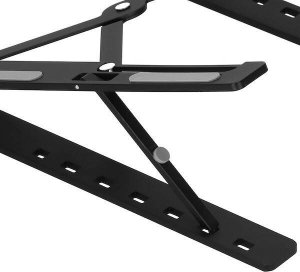 Springos Podstawka pod laptopa metalowa składana, stojak z regulacją nachylenia czarny UNIWERSALNY 2