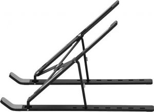 Springos Podstawka pod laptopa metalowa składana, stojak z regulacją nachylenia czarny UNIWERSALNY 21