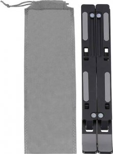 Springos Podstawka pod laptopa metalowa składana, stojak z regulacją nachylenia czarny UNIWERSALNY 9