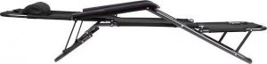 Springos Leżak składany metalowy zero gravity regulowana leżanka ogrodowa z zagłówkiem czarna UNIWERSALNY 15