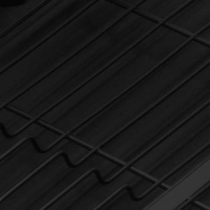 Springos Suszarka metalowa do naczyń i sztućców 42x31x13,5 cm ociekacz do naczyń czarno-brązowy UNIWERSALNY 12