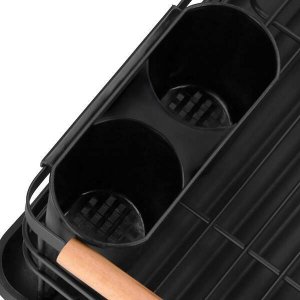 Springos Suszarka metalowa do naczyń i sztućców 42x31x13,5 cm ociekacz do naczyń czarno-brązowy UNIWERSALNY 8