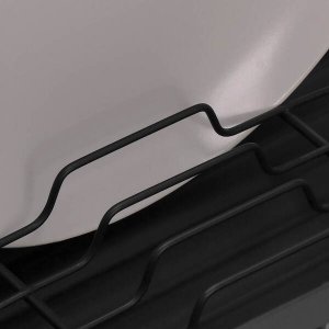 Springos Suszarka metalowa do naczyń i sztućców 42x31x13,5 cm ociekacz do naczyń czarno-brązowy UNIWERSALNY 9