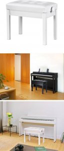 KA-LINE STAND KA-LINE STAND BA-212-WH ława do fortepianu biała 2