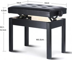 KA-LINE STAND KA-LINE STAND BA-212-WH ława do fortepianu biała 5